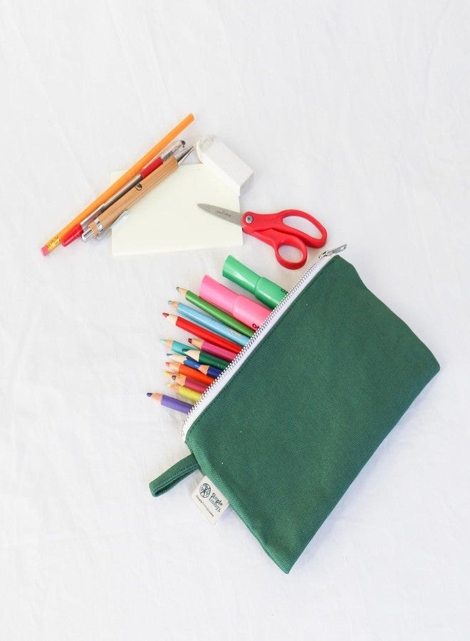 Simple Ecology Organic Cotton Canvas Zipper Toiletry, Cosmetic, Travel, Pencil Pouch - Yellow - Image 3